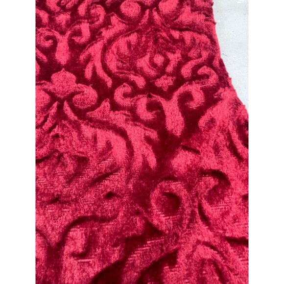 Christmas stocking red green bell felt gold ribbon decor 16" READ - Picture 2 of 5